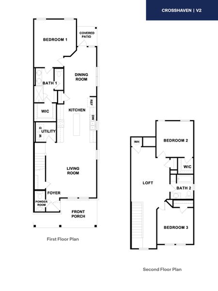2D floor plan layout for the The Crosshaven by D.R. Horton in Avery Centre, Round Rock, TX (Image 6). 2D floor plan layout for the The Crosshaven by D.R. Horton in Avery Centre, Round Rock, TX (Image 6).