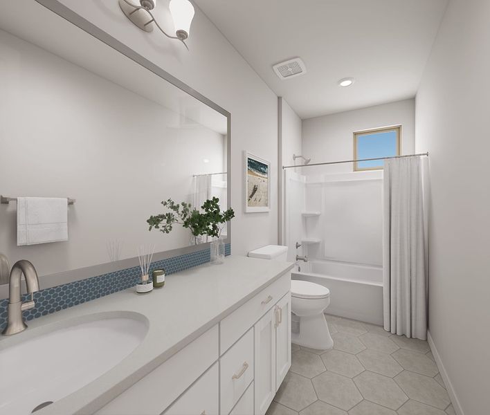 Representative furnished interior of a home built from the Laurel Plan 4002 by Tri Pointe Homes in Waterston Central, Gilbert (Image 24).