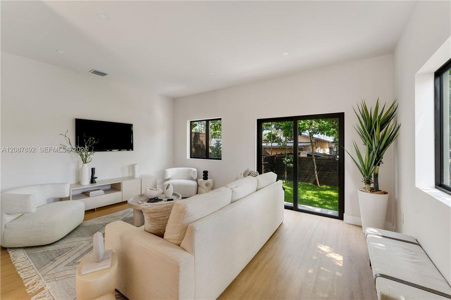 Furnished interior view inside a new home in , Miami (Image 11).