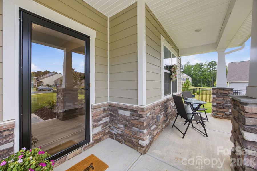 Exterior details and patio area of a home in Falls Cove at Lake Norman, Troutman (Image 27).