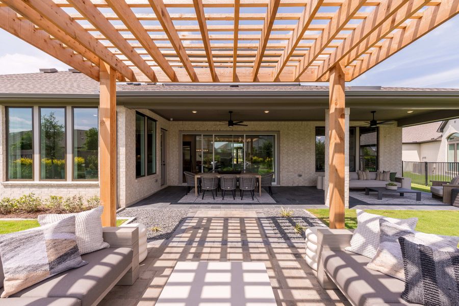 Representative exterior details of a home built from the Camden by Tri Pointe Homes in Bridgeland, Cypress (Image 29).
