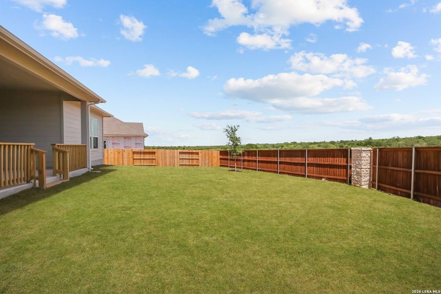 Exterior details and patio area of a home in Homestead, Schertz (Image 22).