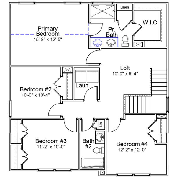 2D floor plan layout of this home in Bluefield, Lexington, SC (Image 6).