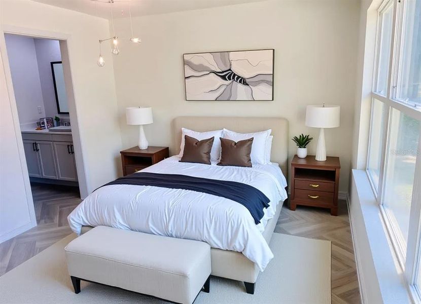 Furnished interior view inside a new home in , Belleview (Image 7).