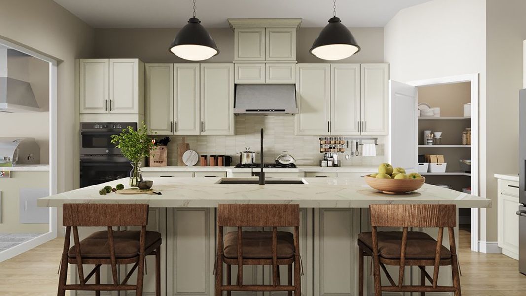 Furnished interior view inside a new home in Esplanade at Starling, Punta Gorda (Image 5).