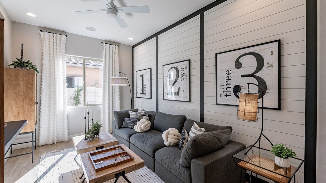 Representative furnished interior of a home built from the Crimson by DRB Homes in Arroyo Seco - Palazzo, Buckeye (Image 9).