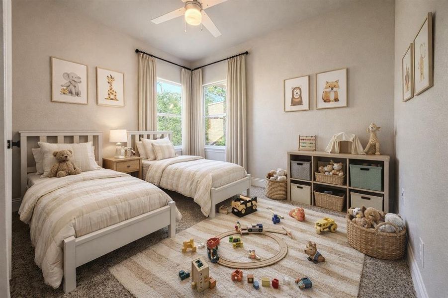 Virtual staging for illustration purposes only.