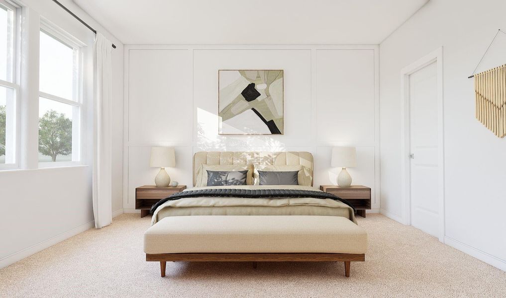 Spacious primary suite (*Artist rendering used for illustration purposes only.)
