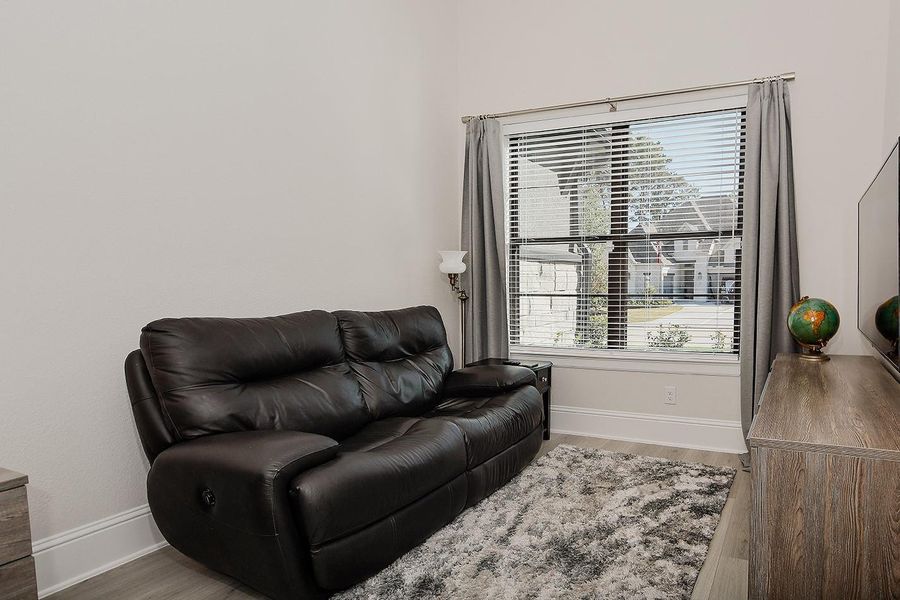 Furnished interior view inside a new home in The Highlands - 65', Porter (Image 10). Furnished interior view inside a new home in The Highlands - 65', Porter (Image 10).