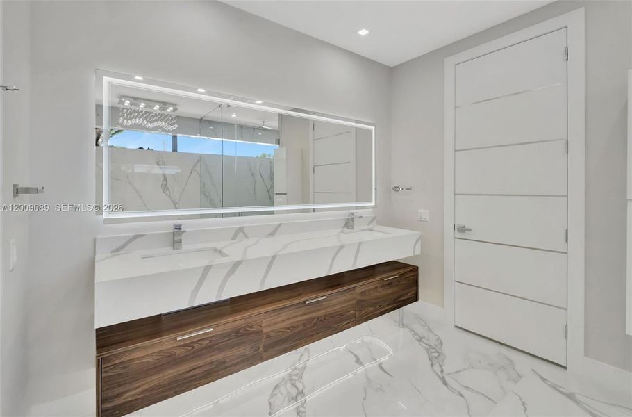 Furnished interior view inside a new home in , Miami (Image 10).