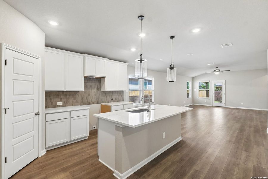 Furnished interior view inside a new home in Estancia Ranch - Premier Series, San Antonio (Image 7).