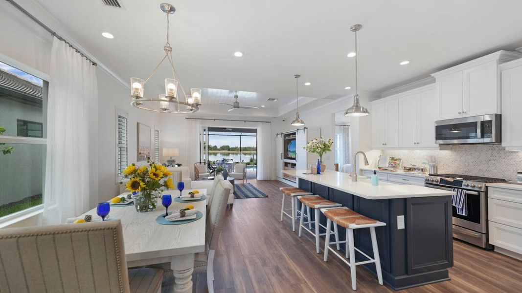 Furnished interior view inside a new home in SkySail Real Estate and Homes for Sale in Naples, FL - Neal Communities, Naples (Image 13).
