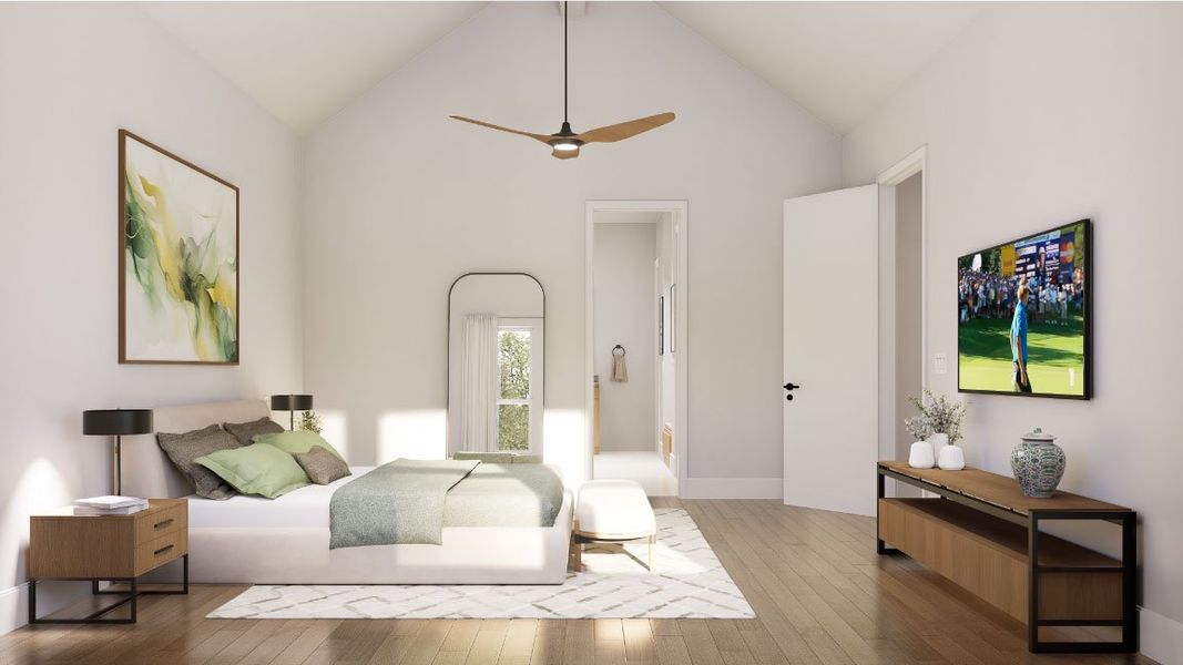 Furnished interior in a model home at Signature 64s in Frisco (Image 12).