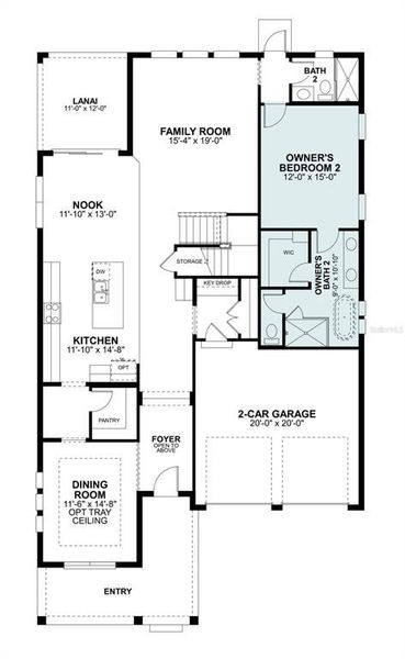 2D floor plan layout of this home in Lake Star at Ovation, Winter Garden, FL (Image 2). 2D floor plan layout of this home in Lake Star at Ovation, Winter Garden, FL (Image 2).