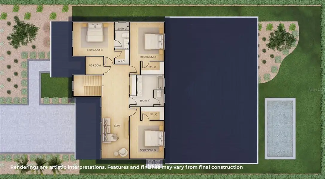 2D floor plan layout of this home in College Park, Orlando, FL (Image 4).