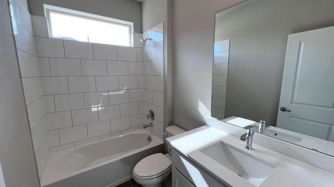 Furnished interior view inside a new home in Bluestem, Rhome (Image 8). Furnished interior view inside a new home in Bluestem, Rhome (Image 8).