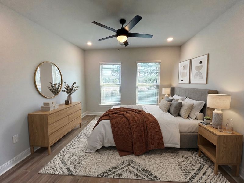 Front exterior of a new home in The Bluffs at Lafayette, Freeport, FL, highlighting curb appeal (Image 16).