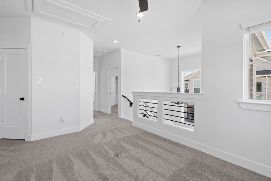 Representative unfurnished interior of a home built from the Dillon – Courtyard Collection by Chesmar Homes in Jordan Ranch, Pattison (Image 10). Representative unfurnished interior of a home built from the Dillon – Courtyard Collection by Chesmar Homes in Jordan Ranch, Pattison (Image 10).