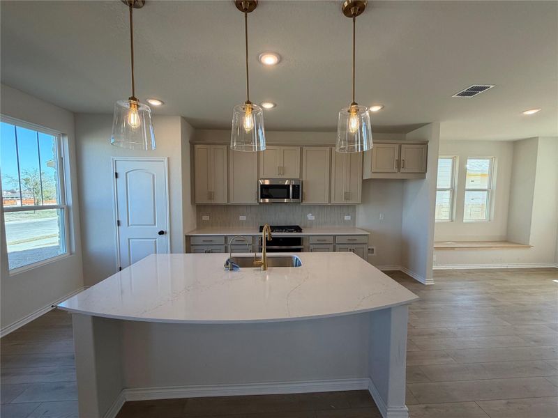 Furnished interior view inside a new home in Lariat, Liberty Hill (Image 7). Furnished interior view inside a new home in Lariat, Liberty Hill (Image 7).