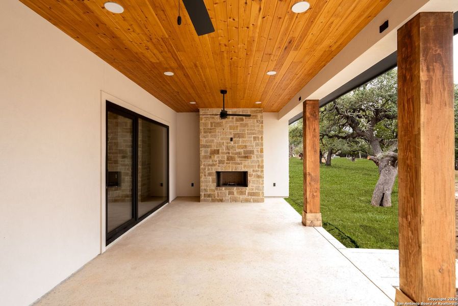 Exterior details and patio area of a home in , Bandera (Image 30).