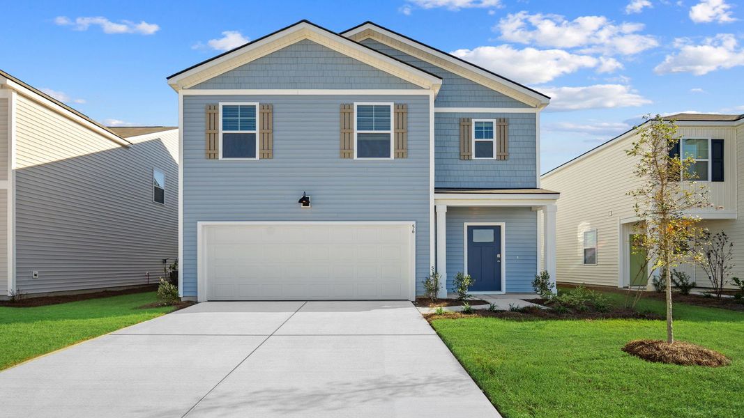 Front exterior of a new home in Rice Hope, Port Wentworth, GA, highlighting curb appeal (Image 1).