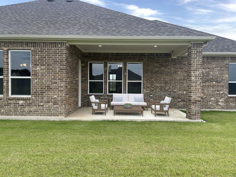 Exterior details and patio area of a home in Tuscan Estates, Waxahachie (Image 2). Exterior details and patio area of a home in Tuscan Estates, Waxahachie (Image 2).
