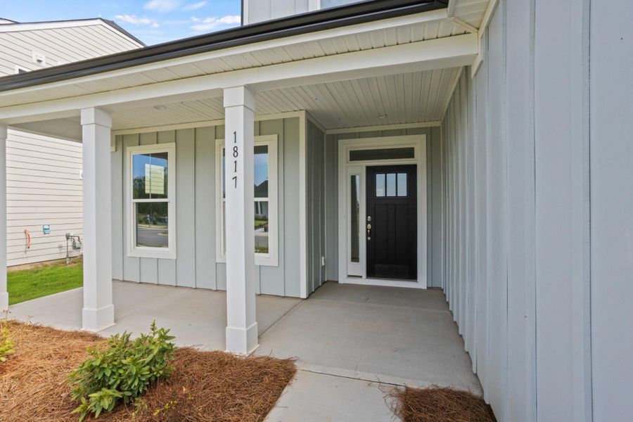 Exterior details and patio area of a home in Founders Club, Moore (Image 3).