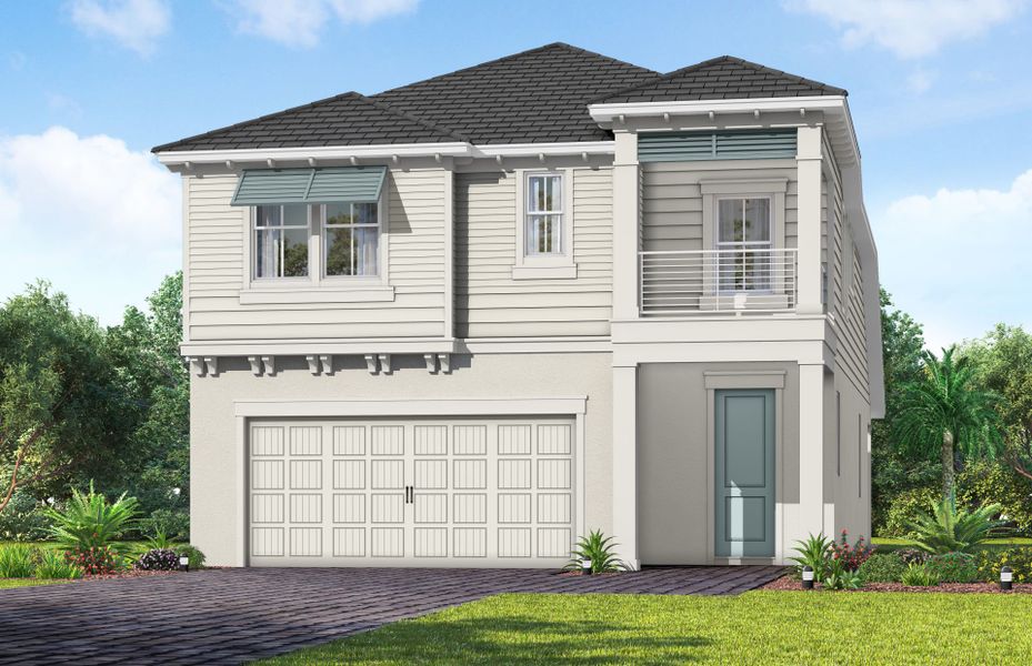 Representative exterior photo of a completed home built from the Seaport by Pulte Homes in SeaFlower, Bradenton, FL (Image 23).