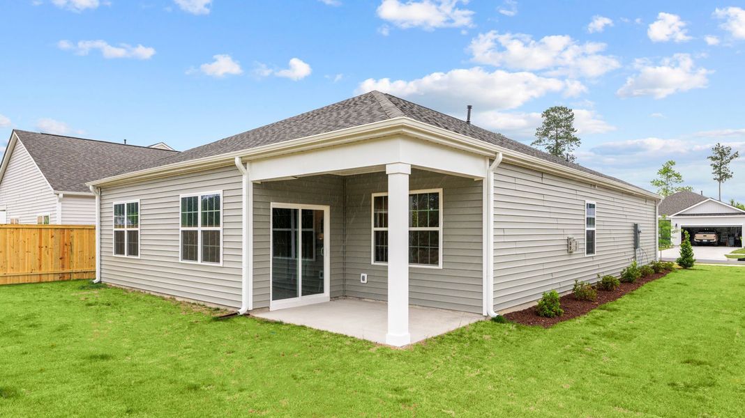 Exterior details and patio area of a home in West New Bern, New Bern (Image 3).