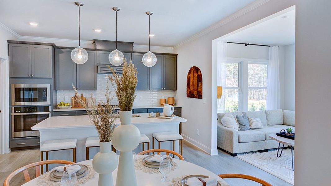 Furnished interior view inside a new home in Hidden Creek, Cary (Image 7).