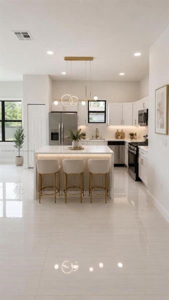 Furnished interior view inside a new home in , Fort Lauderdale (Image 10). Furnished interior view inside a new home in , Fort Lauderdale (Image 10).
