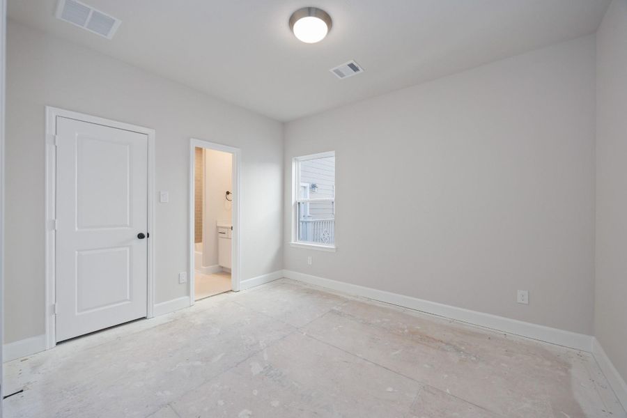 A secondary bedroom with ensuite vibes. Ideal for guests, roommates, or your favorite teenager who wants a little space of their own. A secondary bedroom with ensuite vibes. Ideal for guests, roommates, or your favorite teenager who wants a little space of their own.