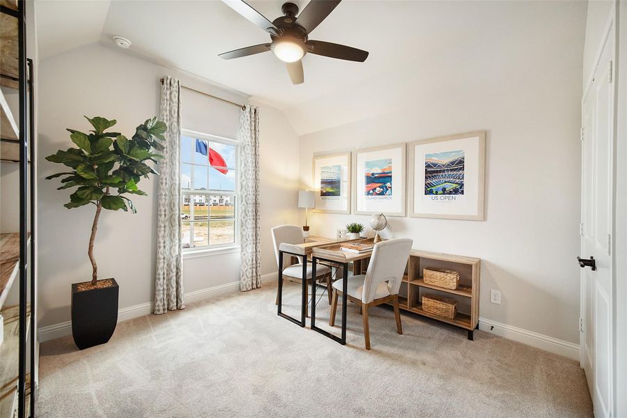 Furnished interior view inside a new home in The Highlands: Highland Duets, Porter (Image 14).