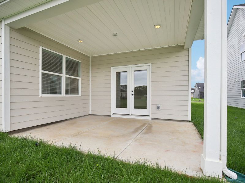 Spend summer nights on the spacious back patio. Spend summer nights on the spacious back patio.