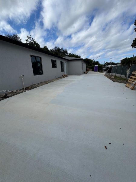 Exterior details and patio area of a home in , Miami (Image 1). Exterior details and patio area of a home in , Miami (Image 1).