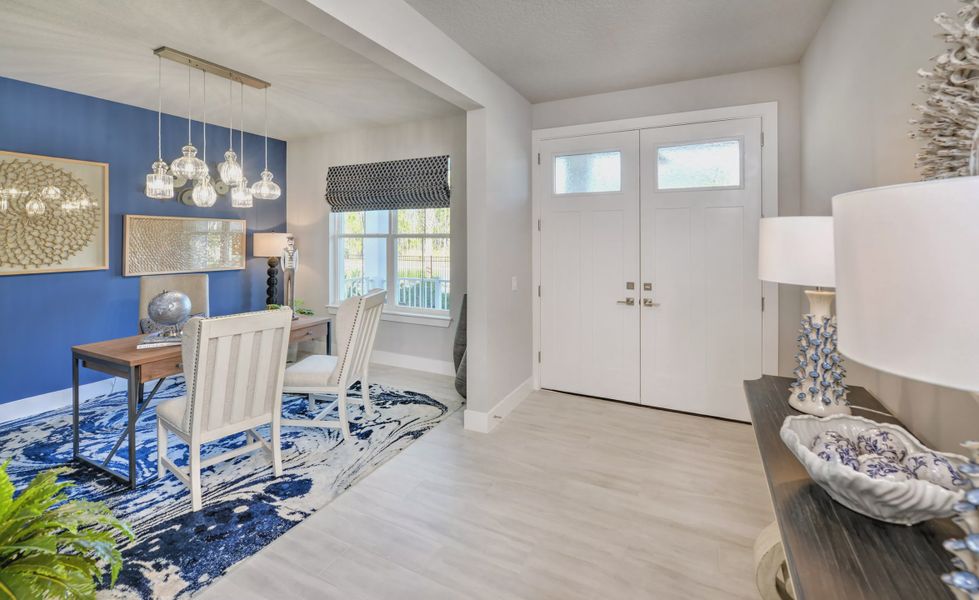 Furnished interior view inside a new home in Woodhaven, Port Orange (Image 26). Furnished interior view inside a new home in Woodhaven, Port Orange (Image 26).