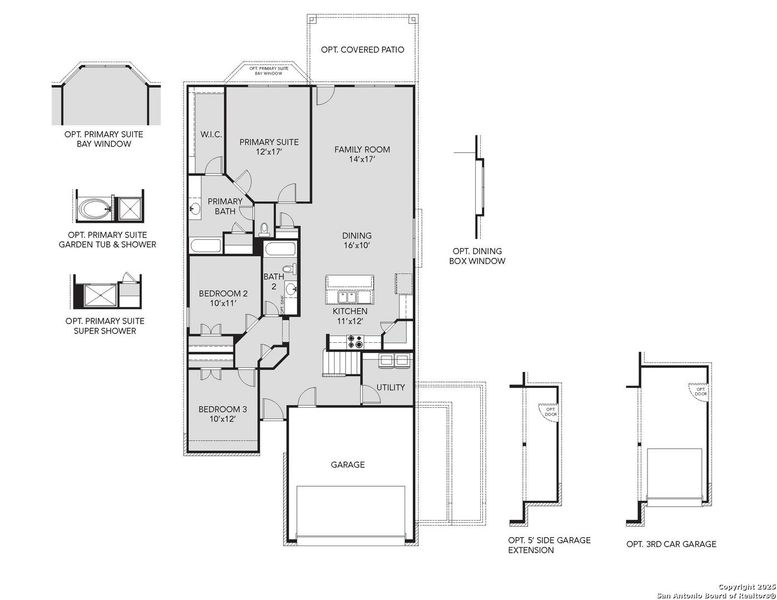 2D floor plan layout of this home in Swenson Heights, Seguin, TX (Image 5).