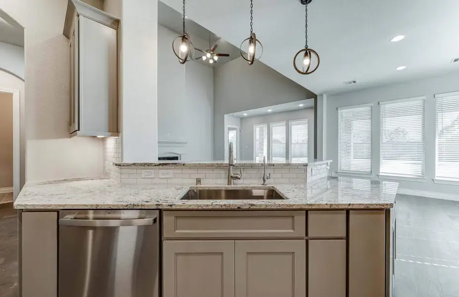 Representative furnished interior of a home built from the 3798 by Ravenna Homes in The Woodlands Hills 65′, Willis (Image 14).