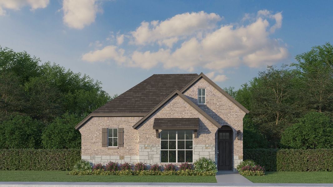 Plan 1452 Elevation E w/ Stone