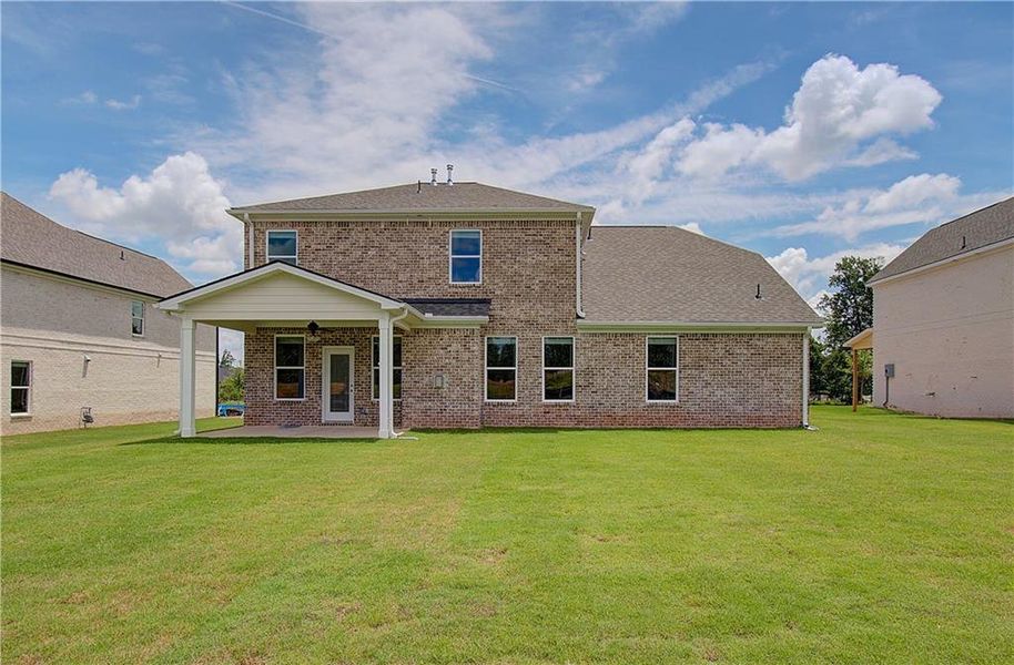 Exterior details and patio area of a home in Grandview at Millers Mill, Stockbridge (Image 2). Exterior details and patio area of a home in Grandview at Millers Mill, Stockbridge (Image 2).