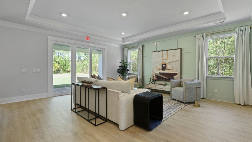 Representative furnished interior of a home built from the CAMDEN by D.R. Horton in Berkeley Bay, Ridgeville (Image 8).