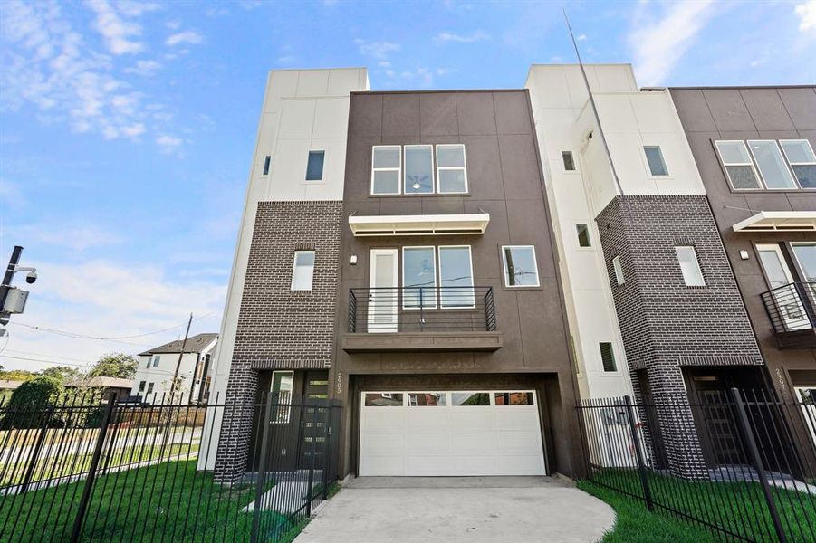 A glimpse of your luxurious abode from the outside. Modern architecture and thoughtful design make this home a true urban oasis