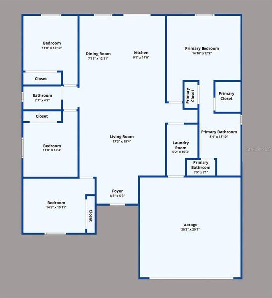 2D floor plan layout of this home in , Port Charlotte, FL (Image 5). 2D floor plan layout of this home in , Port Charlotte, FL (Image 5).