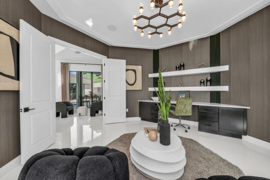 Representative furnished interior of a home built from the Silver Palm – Phase 2 by Medallion Home in Aqua, Bradenton (Image 41).