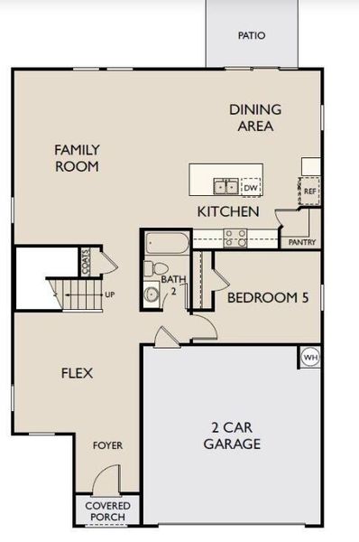 2D floor plan layout of this home in Watson Hill, Summerville, SC (Image 4).