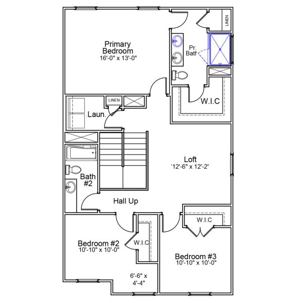 2D floor plan layout of this home in Killians Crossing, Blythewood, SC (Image 4).
