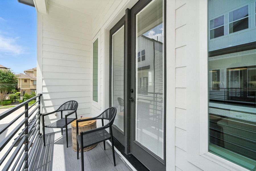 Exterior details and patio area of a home in , Houston (Image 1). Exterior details and patio area of a home in , Houston (Image 1).