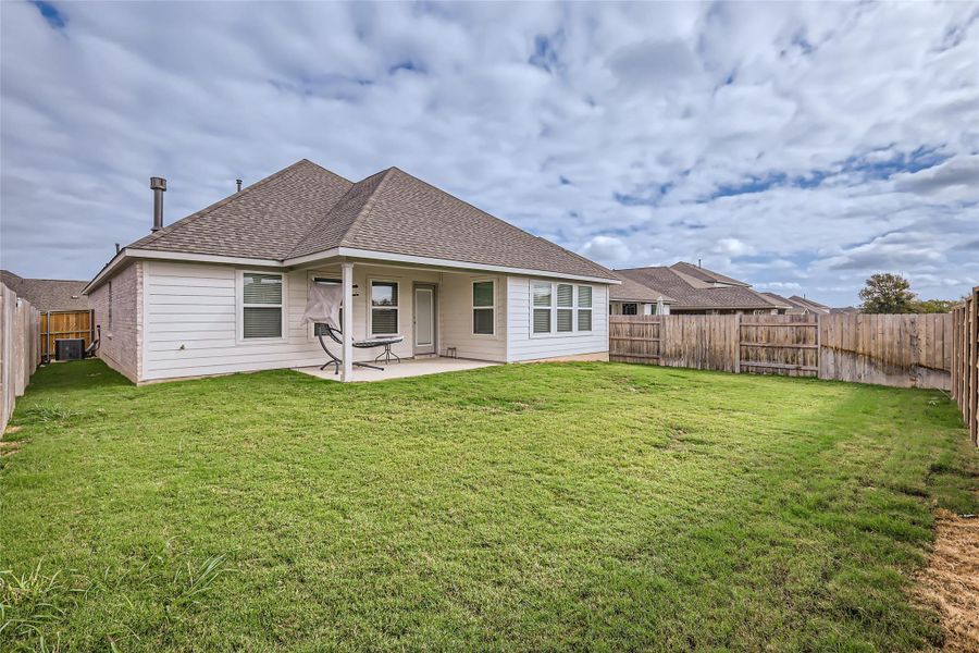 Your large, sodded back yard has plenty of room to throw a ball, play yard games, swing on a playscape or just walk around to enjoy the coolness of your green grass and fresh air!