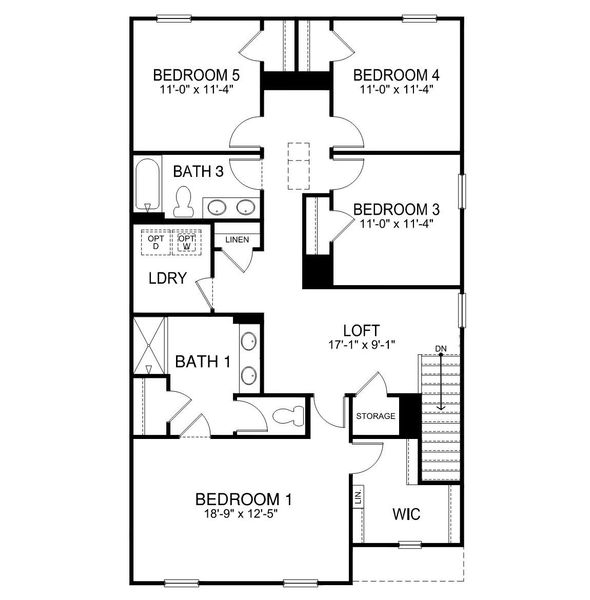 2D floor plan layout of this home in Cedar Gap, Fountain Inn, SC (Image 4).