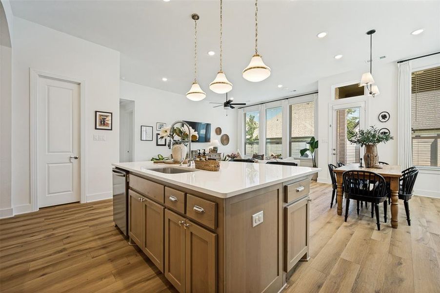 Nice view of the living and dining room